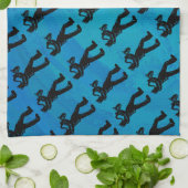 Linge De Cuisine New York Boogie Nuits Saxophone Bleu (Plié)