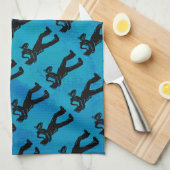 Linge De Cuisine New York Boogie Nuits Saxophone Bleu (Quart Plié)