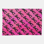 Linge De Cuisine New York Boogie Nuits Saxophone Hot Pink (Horizontal)