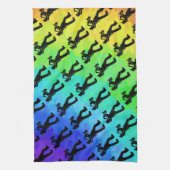 Linge De Cuisine New York Boogie Nuits Saxophone Rainbow (Vertical)