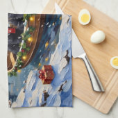 Linge De Cuisine Newfoundland Dog Christmas Boat Holiday (Quart Plié)