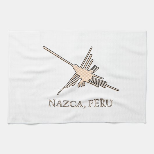 Linge De Cuisine Newsprint de Nazca Hummingbird (Horizontal)