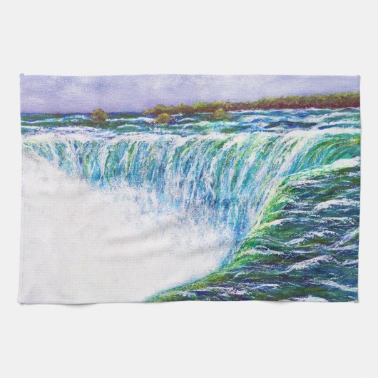 Linge De Cuisine Niagara Falls, Horseshoe Falls, peinture originale (Horizontal)