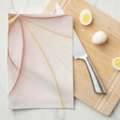 Linge De Cuisine Noble Cuivre Et Or Abstrait Art Fractal Moderne (Quart Plié)