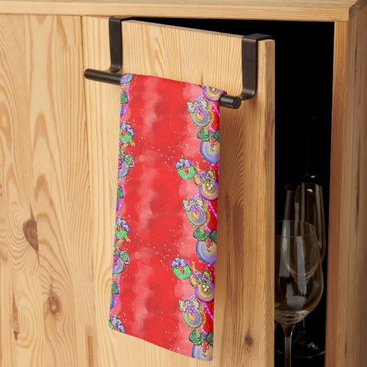 LINGE DE CUISINE NOËL (Pliage en tiers)