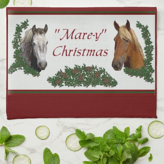 Linge De Cuisine Noël à Mare-y (Plié)