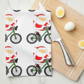 Linge De Cuisine Noël à vélo (Quart Plié)