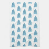 Linge De Cuisine Noël Arbre bleu Aquarelle Motif (Vertical)