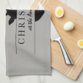 Linge De Cuisine noël au... rustique, bois, cerf (Quart Plié)