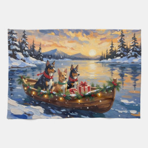 Linge De Cuisine Noël Bateau de vacances de Kelpie australien