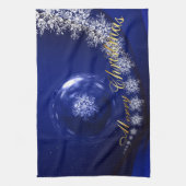 Linge De Cuisine Noël bleu (Vertical)