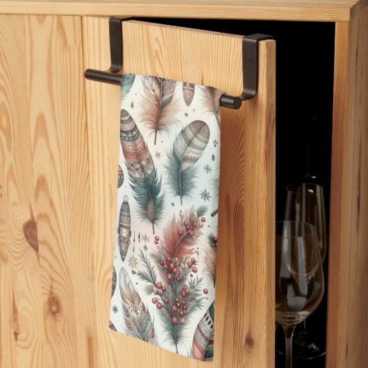 Linge De Cuisine Noël bohème (Pliage en tiers)