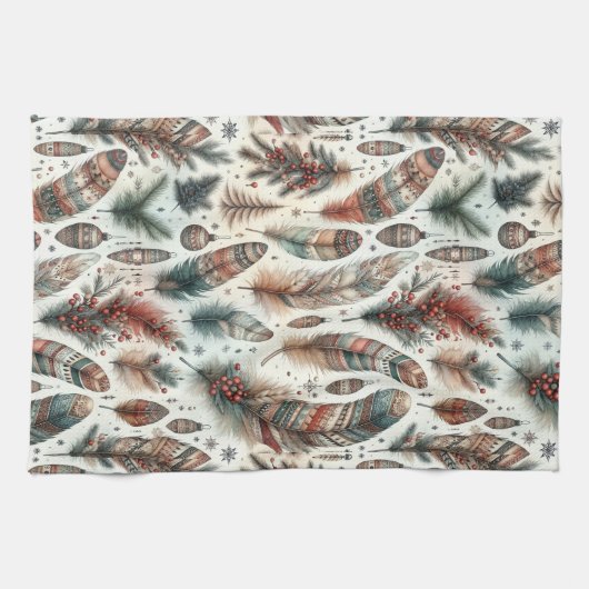 Linge De Cuisine Noël Boho (Horizontal)