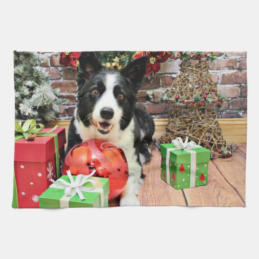 Linge De Cuisine Noël - border collie - Yaeger (Horizontal)