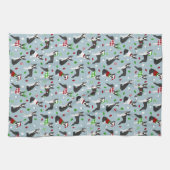 Linge De Cuisine Noël Boston Terrier (Horizontal)