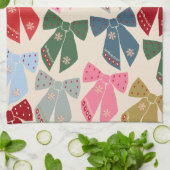 Linge De Cuisine Noël Bows Coquette (Plié)