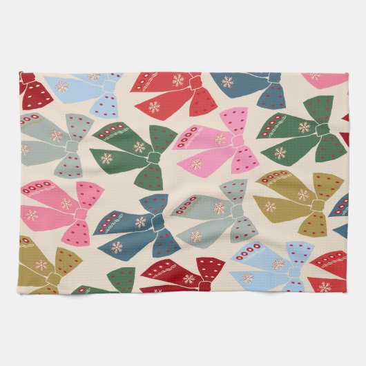 Linge De Cuisine Noël Bows Coquette (Horizontal)
