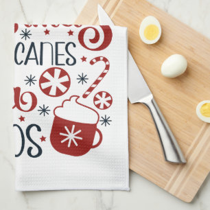 Linge De Cuisine Noël, Cannes en Sucre, Cacao & Chaos