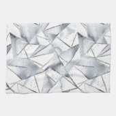 Linge De Cuisine Noël Chic Silver White Triangles (Horizontal)
