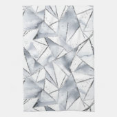 Linge De Cuisine Noël Chic Silver White Triangles (Vertical)