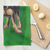 Linge De Cuisine Noël Chihuahua sur vert (Quart Plié)