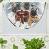 Linge De Cuisine Noël chinois Shar-Pei (Plié)