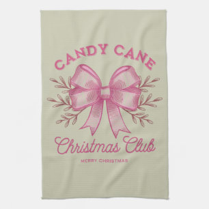 Linge De Cuisine Noël Club de canne à bonbon rose saison de Noël 