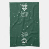 Linge De Cuisine Noël Crèche Joyeux Noël Vert (Vertical)
