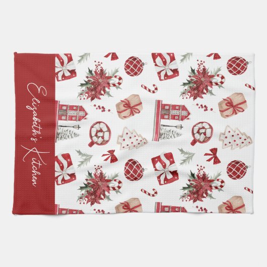 Linge De Cuisine Noël Cuisine de vacances (Horizontal)