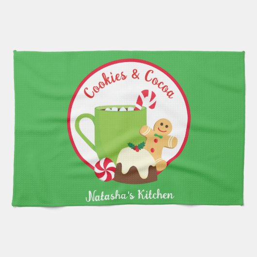 LINGE DE CUISINE NOËL CUITS ET CACAO (Horizontal)