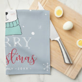 Linge De Cuisine Noël Cute Bear personnalisée (Quart Plié)