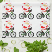 Linge De Cuisine Noël cycliste (Plié)