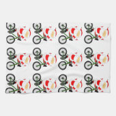 Linge De Cuisine Noël cycliste (Horizontal)