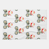 Linge De Cuisine Noël cycliste (Horizontal)