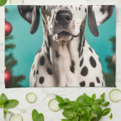 Linge De Cuisine Noël dalmate (Plié)