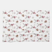 Linge De Cuisine Noël de Baseball Père Noël (Horizontal)