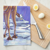 Linge De Cuisine Noël de chameau (Quart Plié)