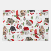 Linge De Cuisine Noël de chat et souris (Horizontal)