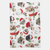 Linge De Cuisine Noël de chat et souris (Vertical)