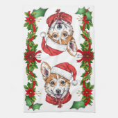 Linge De Cuisine Noël de Corgi (Vertical)