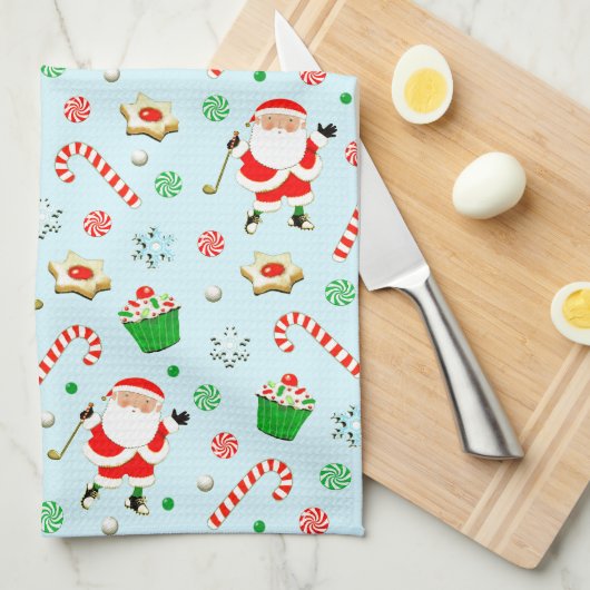 Linge De Cuisine Noël de golf (Quart Plié)