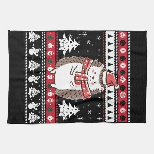 Linge De Cuisine Noël de Hérisson (Horizontal)