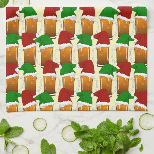 Linge De Cuisine Noël de la bière (Plié)