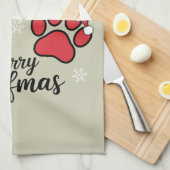 Linge De Cuisine Noël de la maman de chien Joyeux Woofmas Amoureux (Quart Plié)