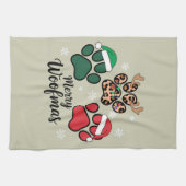 Linge De Cuisine Noël de la maman de chien Joyeux Woofmas Amoureux (Horizontal)