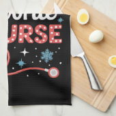 Linge De Cuisine Noël de l'infirmière préférée de Santa (Quart Plié)