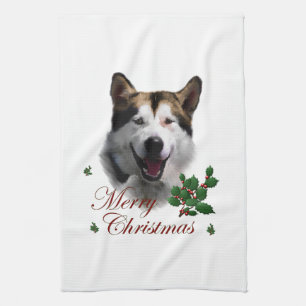 Linge De Cuisine Noël de Malamute en Alaska