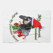 Linge De Cuisine Noel de Noël blanc (Horizontal)