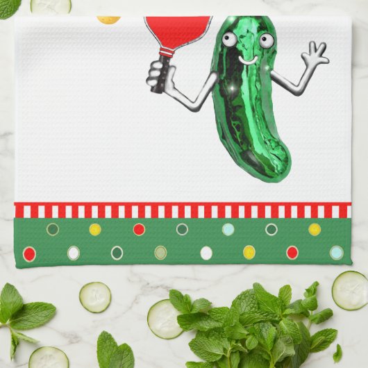 Linge De Cuisine Noël de Pickball (Plié)