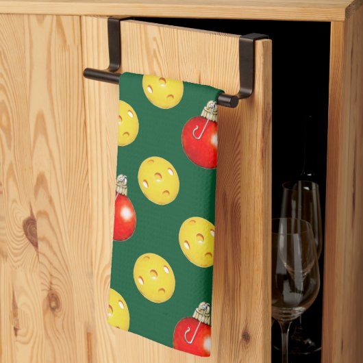 Linge De Cuisine Noël de pickleball (Pliage en tiers)